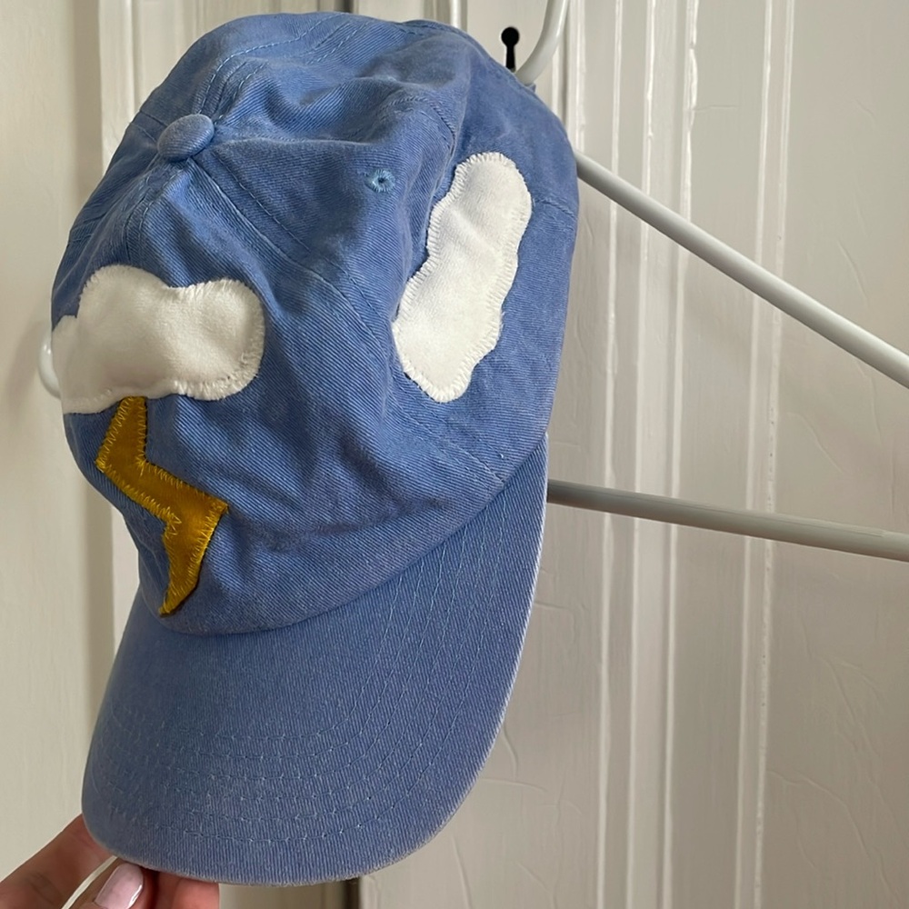 Clouds and Lightning Blue baseball hat